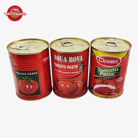 400g pasta di pomodoro in scatola facile da aprire il coperchio doppio concentrato Cina fabbrica di produzione prezzo di fabbrica