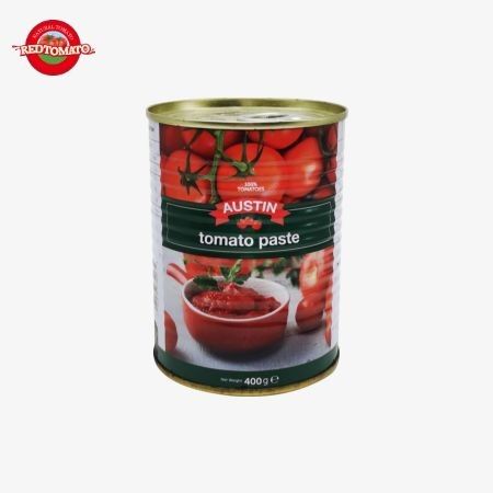400g pasta di pomodoro in scatola facile da aprire il coperchio doppio concentrato Cina fabbrica di produzione prezzo di fabbrica