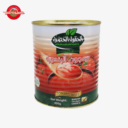 Pasta di pomodoro in scatola ISO 850 g per scatola con coperchio facile da aprire 30%-100% di purezza