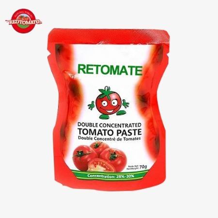 Fabbrica cinese di alta qualità pasta di pomodori conveniente in bustina 50g doppiamente concentrata