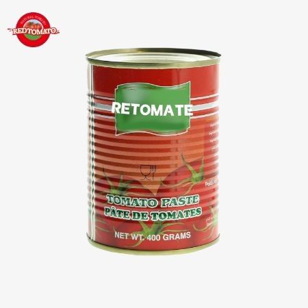 400g di pasta di pomodoro in scatola 30%-100% di purezza con coperchio duro aperto Perfetto per la conservazione