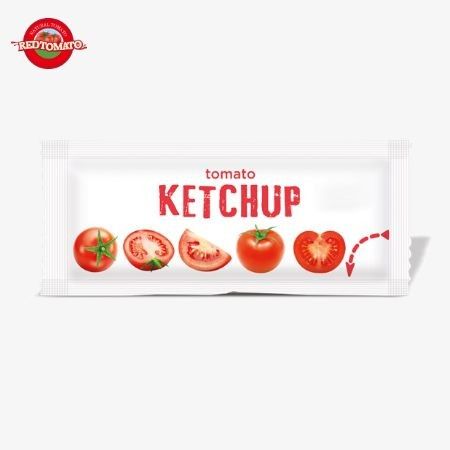 Sacchetto di ketchup dolce e acido, 18 grammi di sachet di pomodori naturali puri per la salsa.