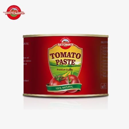 Convenientemente confezionato 70g di pasta di pomodori acidi e dolci con un design di coperchio duro e facile da usare