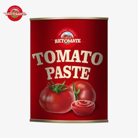 198 g di pasta di pomodoro in scatola prodotta in conformità alle norme di produzione ISO HACCP BRC e FDA
