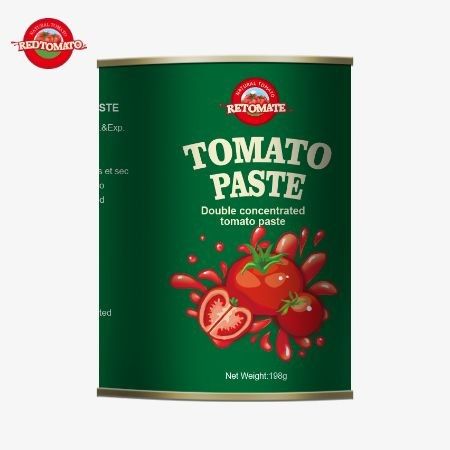 I 198 grammi di pasta di pomodoro in scatola soddisfano sia gli standard ISO HACCP e BRC che gli standard di produzione della FDA.