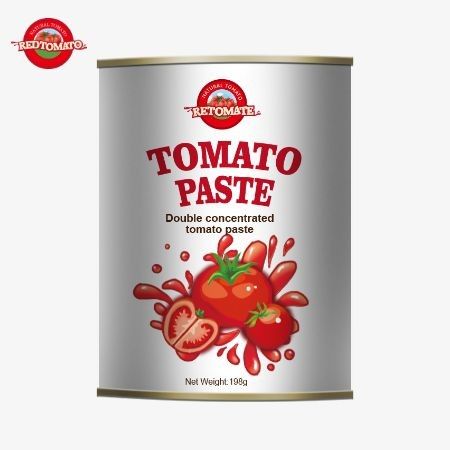 198 grammi soddisfa gli standard ISO HACCP e BRC così come gli standard di produzione della FDA La pasta di pomodori in scatola