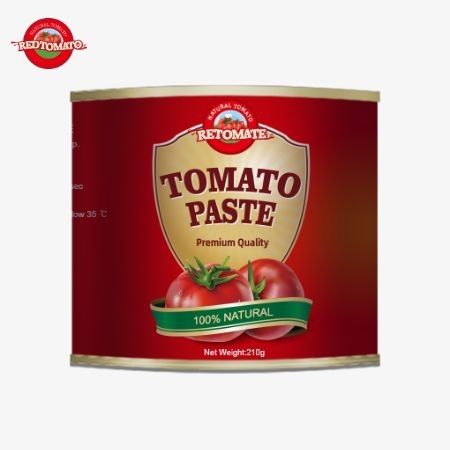 OEM 210g pasta di pomodoro in scatola per il prezzo di fabbrica aderisce alle norme ISO HACCP e alimentari riconosciute dalla FDA