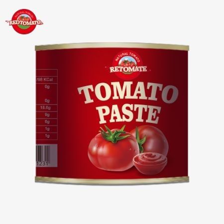 210 g di pasta di pomodoro in scatola prodotta in conformità alle norme di produzione ISO HACCP BRC e FDA