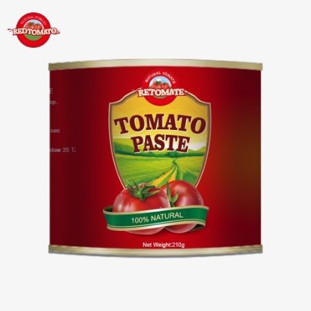 Questa pasta di pomodori in scatola da 210 g è prodotta in conformità con gli standard di produzione ISO, HACCP BRC e FDA
