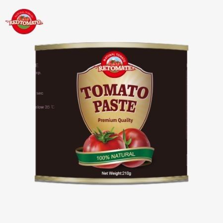 210g di pasta di pomodoro in scatola che forniamo soddisfa la FDA sicurezza alimentare riconosciuta a livello mondiale ISO HACCP e BRC