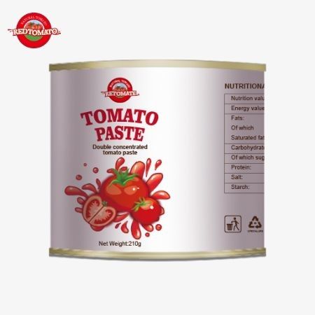 210 g di pasta di pomodoro in scatola soddisfa le norme di produzione ISO HACCP BRC FDA
