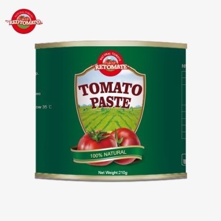 Cina Fabbrica OEM 210g Pasta di pomodoro in scatola Gli standard di produzione stabiliti da ISO HACCP e FDA