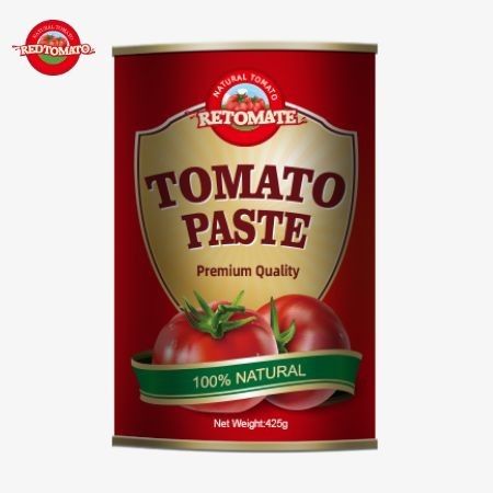 La produzione di 425 grammi di pasta di pomodoro in scatola è conforme agli standard internazionali stabiliti da ISO HACCP BRC e FDA