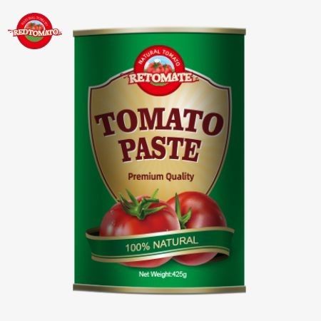 425g di pasta di pomodoro in scatola aderisce agli standard globali stabiliti dalla ISO HACCP BRC e FDA Regolamenti
