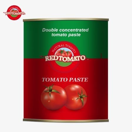 800g di pasta di pomodoro in scatola è conforme agli standard globali stabiliti dalla ISO HACCP BRC e dalla FDA