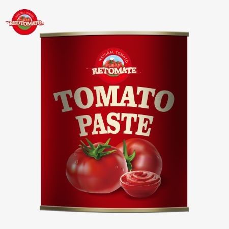 800g di pasta di pomodoro in scatola che rispettano gli standard internazionali di qualità e sicurezza, inclusi ISO HACCP BRC e FDA
