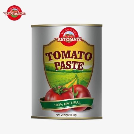 850g Concentrato di pasta di pomodoro in scatola di alta qualità fresca Impianto di pasta di pomodoro in latta