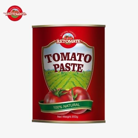 Prodotta meticolosamente in Cina, la nostra pasta di pomodori in scatola di 850 grammi di qualità superiore vanta una concentrazione di 28/30% di Brix.