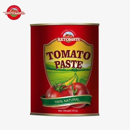 Prodotto in Cina 850g Pasta di pomodoro in scatola di qualità superiore Con un'ottima concentrazione di 28/30% di Brix