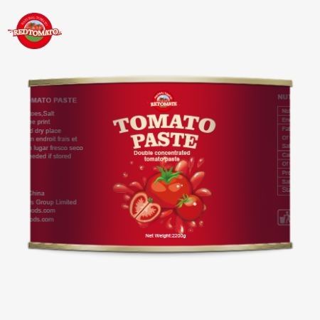 Fabbrica di pomodori 28-30% Brix Pasta di pomodori in scatola 2200g Pasta di pomodori in latta di alta qualità fresca