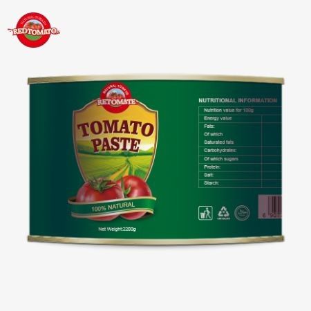 Prodotto di pomodori in scatola halal di alta qualità 28-30% Pasta di pomodori concentrata in 2200g
