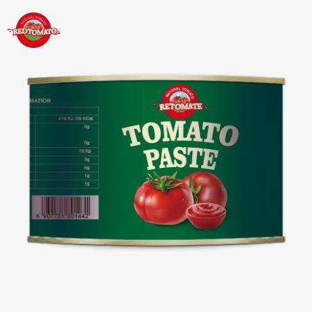 Premium halal cucina musulmana africana 2200g di prodotto di pomodori in scatola di alta qualità con pasta di pomodori concentrata al 28-30%
