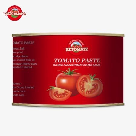 Prodotto di pomodori in scatola premium da 2200 g certificato come halal per la cucina africana musulmana Pasta di pomodori concentrata
