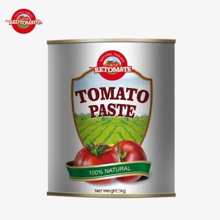 3 kg di pasta di pomodori in scatola con 28-30% di Brix e certificazione ISO per la ristorazione e l'ingrosso