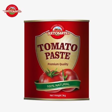 Produciamo e vendiamo pasta di pomodori in scatola di alta qualità da 3 kg, conforme agli standard di produzione ISO HACCP BRC e FDA
