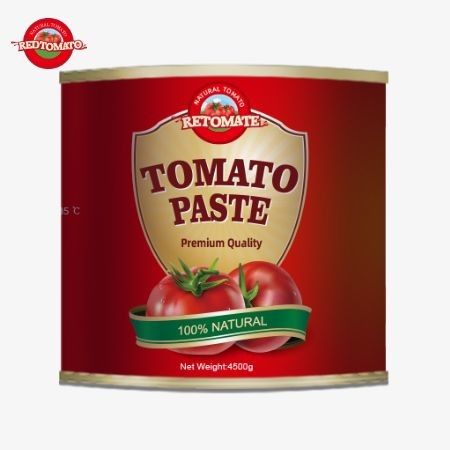 4500g di pasta di pomodoro in scatola è conforme agli standard ISO HACCP e BRC oltre agli standard di produzione della FDA