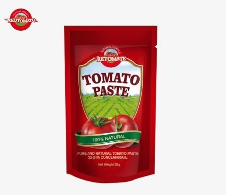 La pasta di pomodori in sacchetto da 50 g soddisfa gli standard ISO, HACCP e BRC per i prezzi di fabbrica