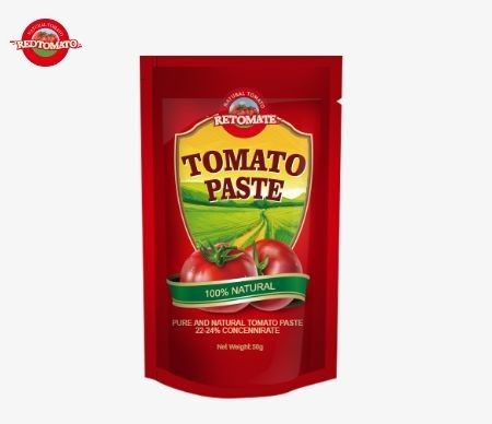 La pasta di pomodori in sacchetto da 50 g soddisfa gli standard ISO HACCP e BRC garantendo la conformità ai prezzi di fabbrica
