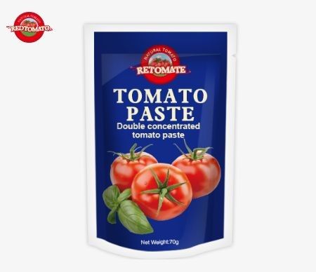 Prezzo di fabbrica Custom stampato Stand Up sacchetto 70g pasta di pomodoro sacchetto imballaggio alimentare sacchetto sacchetto