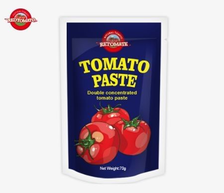 70 g Pasta di pomodoro in sachet in piedi sachet piatto Brix 28-30% 22-24% 18-20% concentrazione