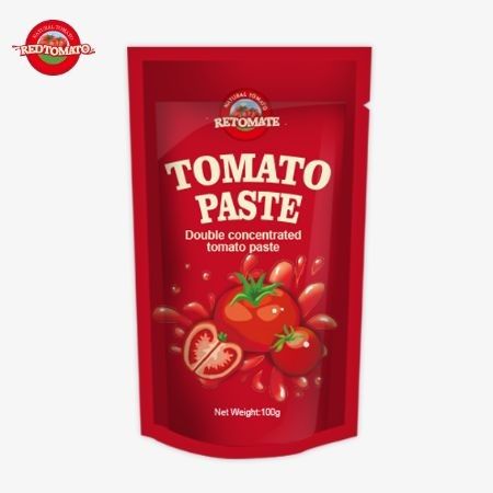 Pasta di pomodori 100% Purezza in sacchetto in piedi Pasta di pomodori con taglie da 100 g
