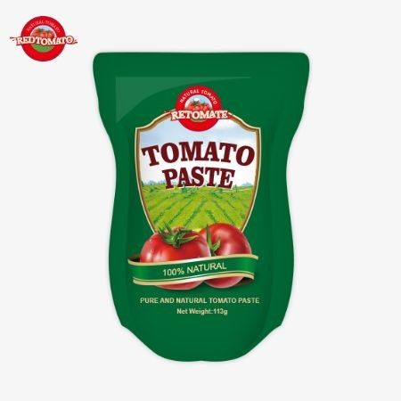 113g sacchetti di pasta di pomodoro rispettano gli standard di produzione ISO HACCP BRC e FDA