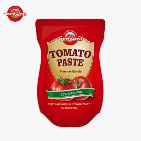 140 g di pasta di pomodori acidi e dolci, con purezza compresa tra il 22% e il 30%