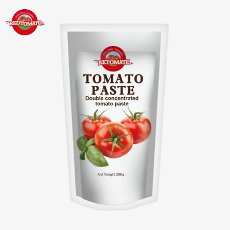 Il sacchetto di pasta di pomodoro da 200 g soddisfa gli standard ISO HACCP e BRC per la conformità ai prezzi di fabbrica