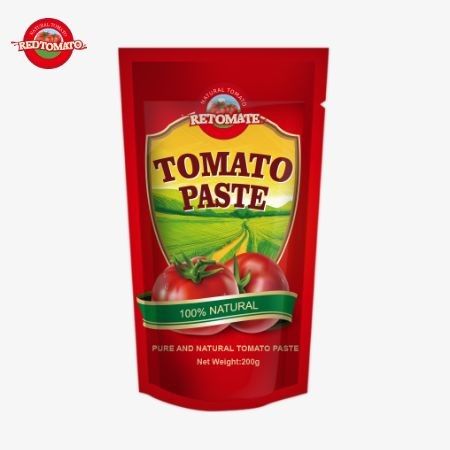 Il sacchetto di pasta di pomodoro da 200 g è conforme agli standard ISO HACCP e BRC, garantendo la conformità dei prezzi di fabbrica