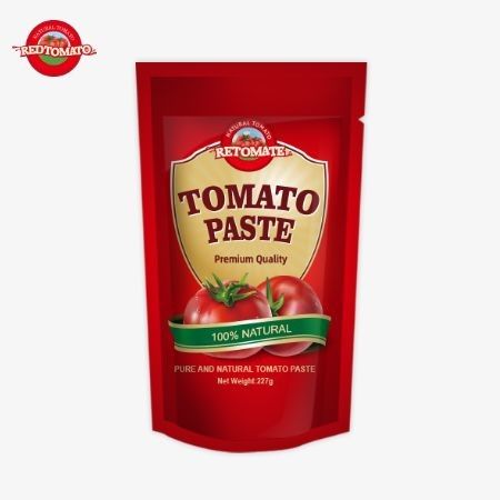 Pasta di pomodori in borsa ISO 227g Pasta di pomodori a doppia concentrazione con purezza compresa tra il 30% e il 100%