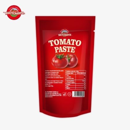 Pasta di pomodori in borsa ISO 227g Pasta di pomodori a doppia concentrazione con purezza compresa tra il 30% e il 100%