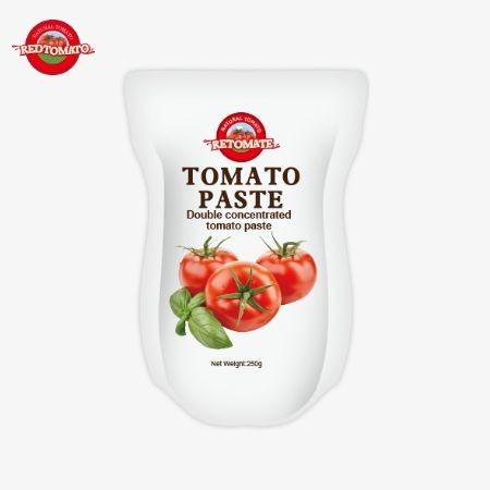 Questo sacchetto contiene 250 grammi di pasta di pomodori dolci e pungenti con una purezza compresa tra il 30% e il 100%
