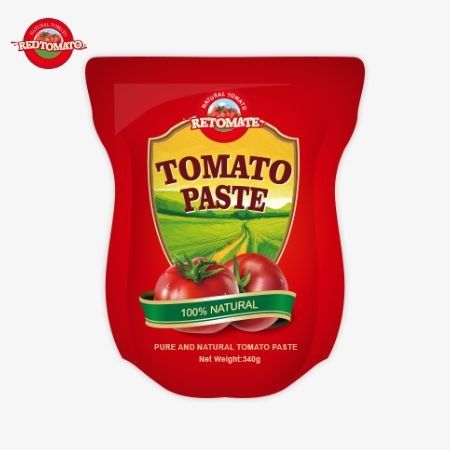 340g di pasta di pomodoro in sacchetto soddisfa gli standard ISO HACCP e BRC per la conformità ai prezzi di fabbrica
