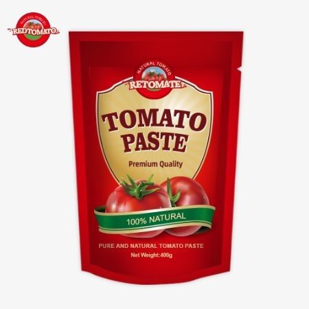 400g di pasta di pomodori in sacchetto, conveniente, gustosa e di purezza dal 30% al 100%