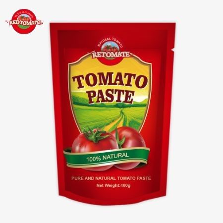 400g di pasta di pomodori in sacchetto, conveniente, gustosa e di purezza dal 30% al 100%