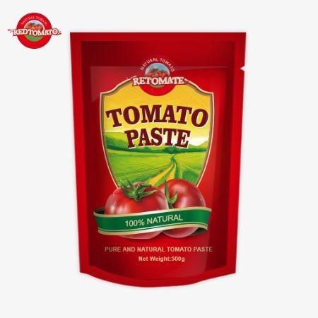 Il sacchetto di pasta di pomodoro da 500 grammi offre un'imballaggio conveniente e un gusto delizioso