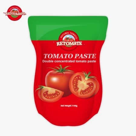 1100g di pasta di pomodoro in sacchetto soddisfa gli standard ISO HACCP e BRC per la conformità ai prezzi di fabbrica