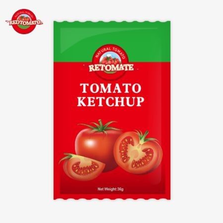Sacchetto di ketchup di pomodoro OEM da 36 g con sapore naturale puro, conforme agli standard ISO HACCP e FDA