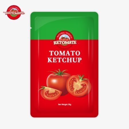 OEM 50g Sachet Ketchup Offre confezioni convenienti e facili da usare al prezzo di fabbrica
