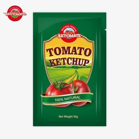 Sacchetti di ketchup da 50 grammi provenienti dalla Cina, certificati da ISO, HACCP e FDA, disponibili a prezzi di fabbrica